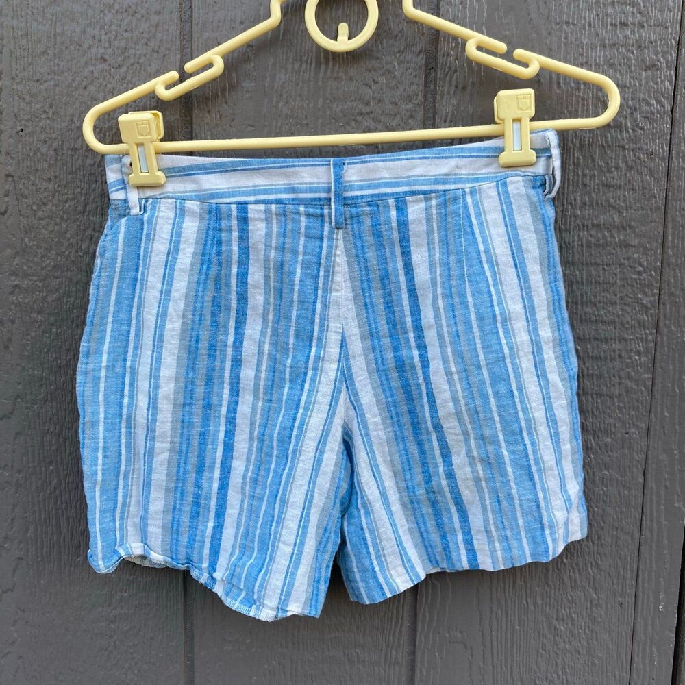bcbgeneration blue stripes linen and cotton top and shorts women’s size XS - Picture 6 of 6